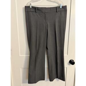 Ann Taylor LOFT Dress Pants Sz 14 Gray Julie Trouser Straight Leg Work Office